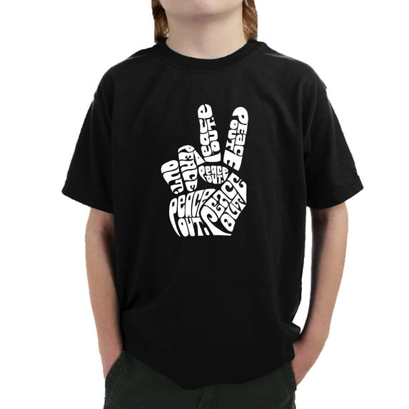 Boy's Word Art T-shirt - Peace Out