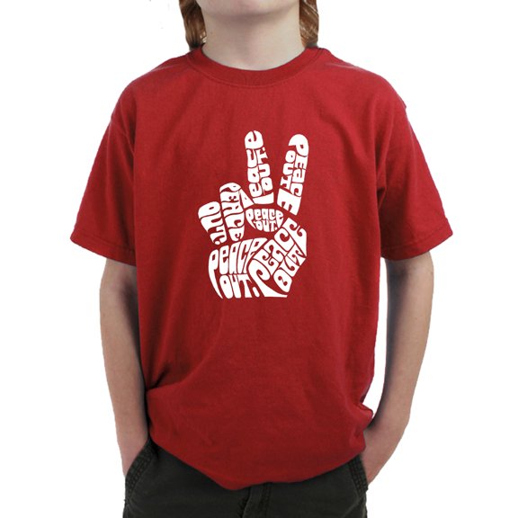 Boy's Word Art T-shirt - Peace Out