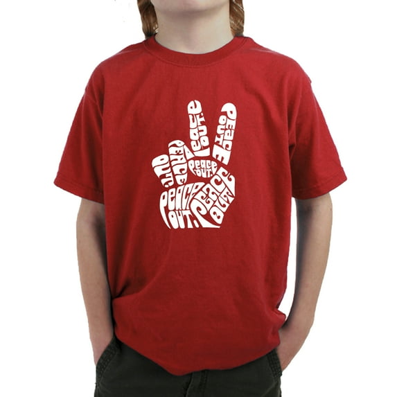Boy's Word Art T-shirt - Peace Out