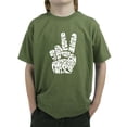 thumbnail image 1 of Boy's Word Art T-shirt - Peace Out, 1 of 2