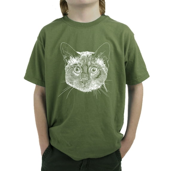 Boy's Word Art T-shirt - Siamese Cat
