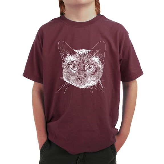 Boy's Word Art T-shirt - Siamese Cat