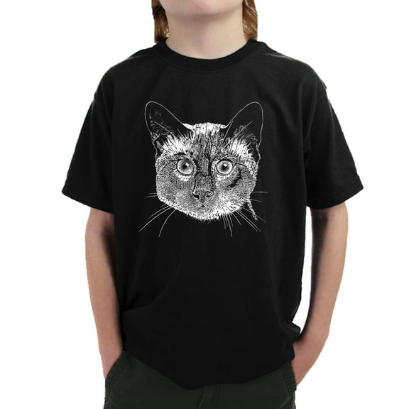 Boy's Word Art T-shirt - Siamese Cat