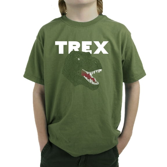 Boy's Word Art T-shirt - T-Rex Head