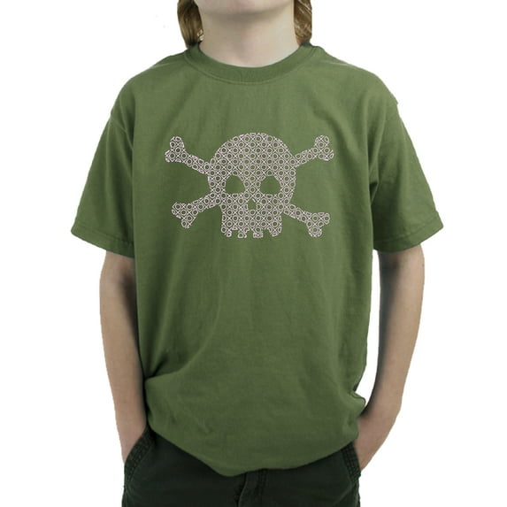 Boy's Word Art T-shirt - XOXO Skull