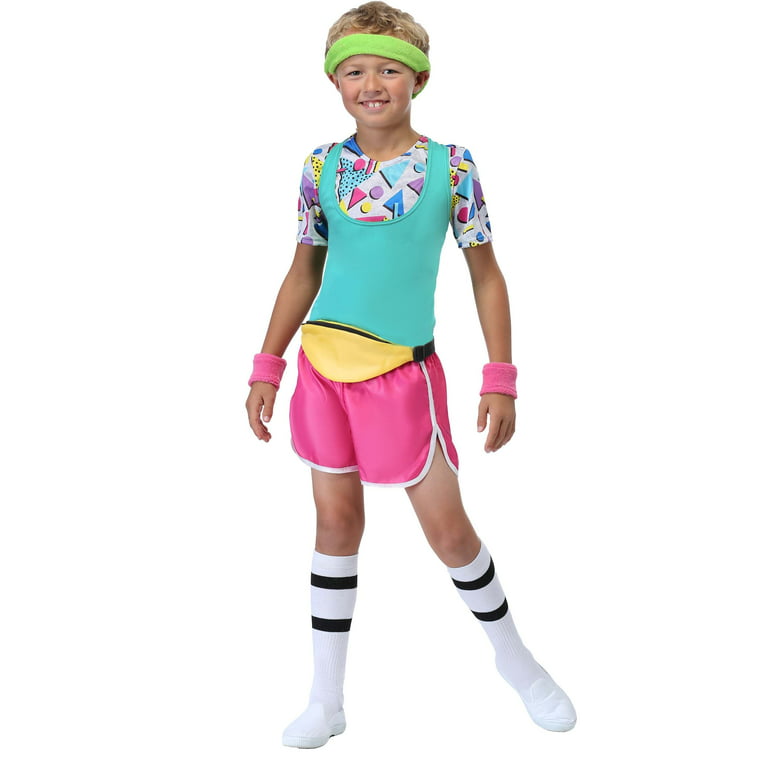 Boy's Work It Out 80's Costume 