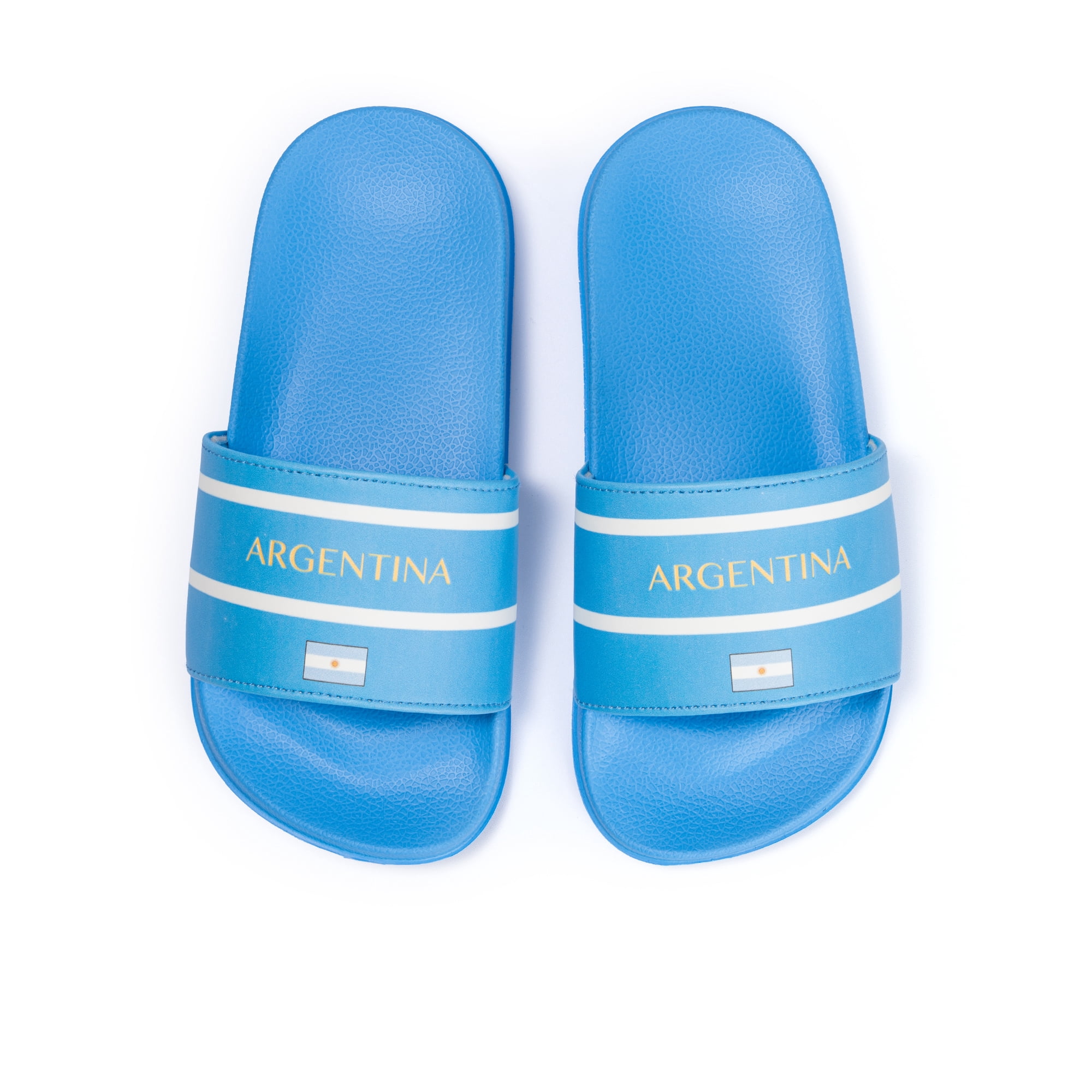 Kids Soccer Fan Slide Sandals – USA, Mexico, Argentina, Brazil, & Spain