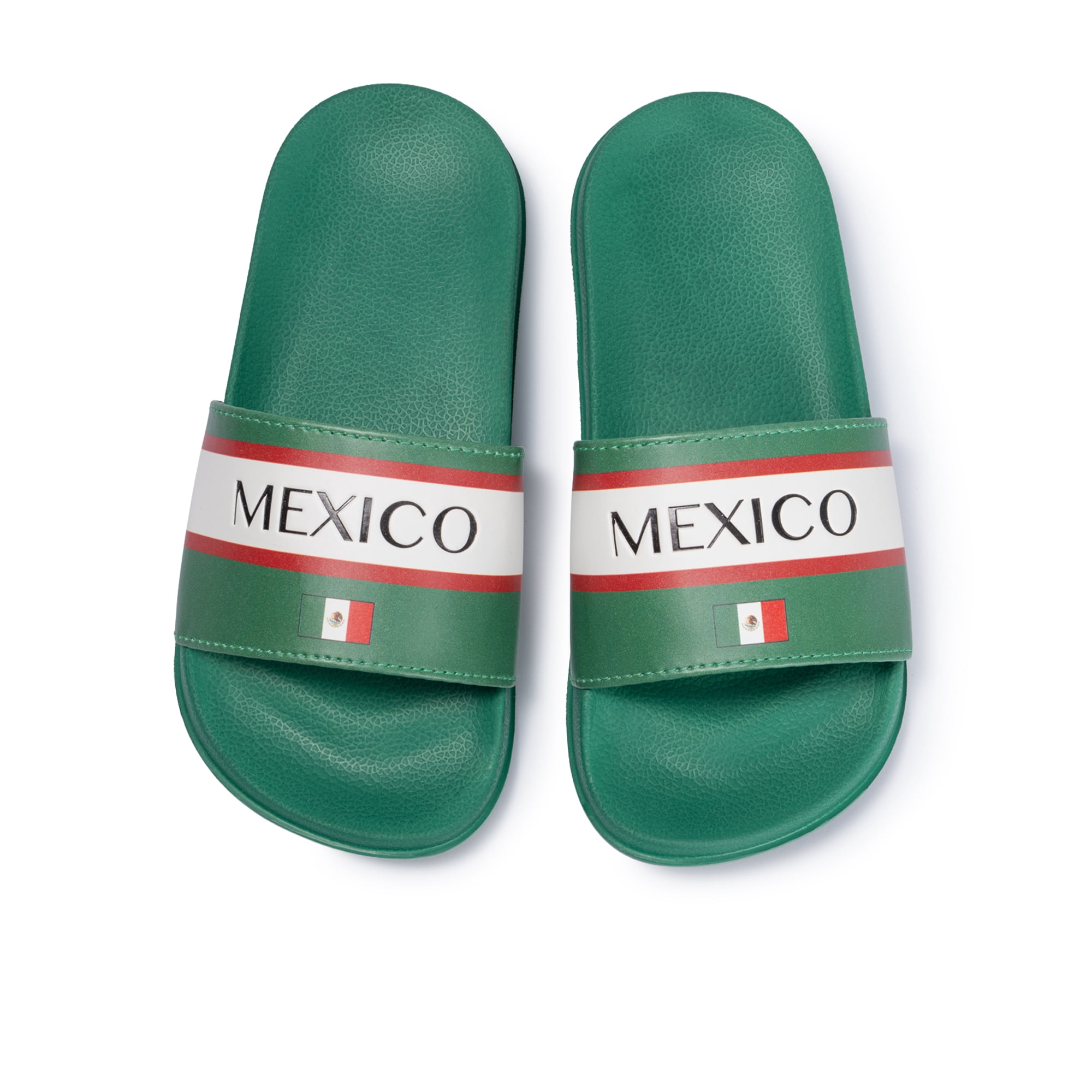 Kids Soccer Fan Slide Sandals – USA, Mexico, Argentina, Brazil, & Spain