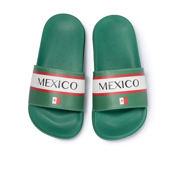 Kids Soccer Fan Slide Sandals – USA, Mexico, Argentina, Brazil, & Spain