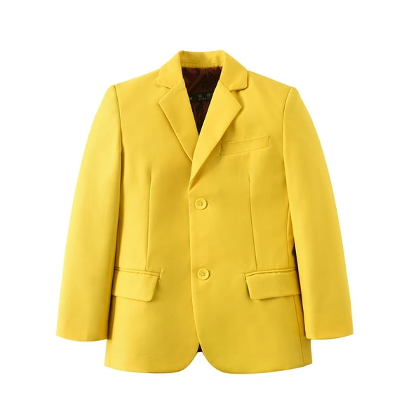 Boy's Yellow Suit Jacket Formal Suit for Wedding Church Birthday Party Prom School Homecoming Stage Show