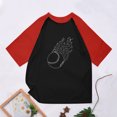 thumbnail image 1 of Boy's and Girl's 3/4 Sleeve Baseball Shirts Loose Fit Raglan Tshirt Summer Casual Round Neck Shirt Kids Colorblock Graphic Tee, 1 of 4