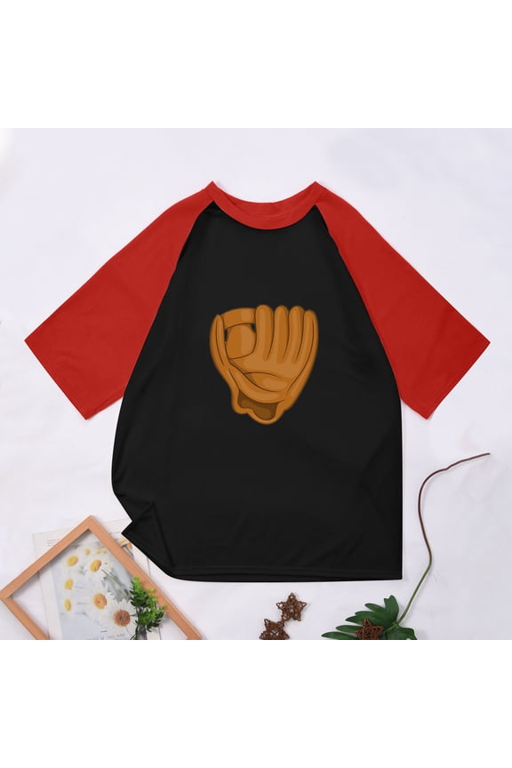 Boy's and Girl's 3/4 Sleeve Baseball Shirts Loose Fit Raglan Tshirt Summer Casual Round Neck Shirt Kids Colorblock Graphic Tee