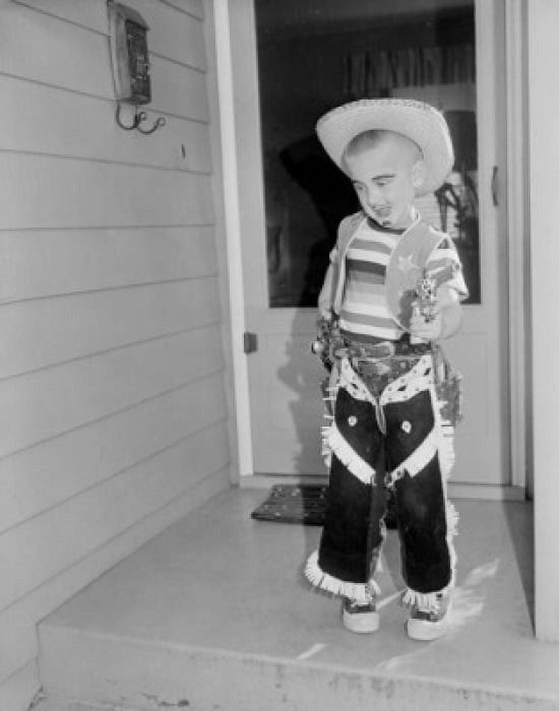 Boy wearing cowboy costume Canvas Art - (18 x 24)