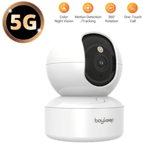 BoyKeep 2K 5G/2.4GHz WiFi Dual-Band Pet Dog Camera with Phone App, Indoor Home Security Camera with One-Touch Call, 360° PTZ, 2-Way Audio, Color Night Vision, No Plug Version, 12s Cloud Storage