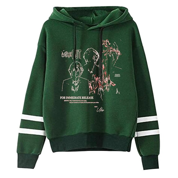 BoyWithUke Burnout Album Cover Merch Pullover Hoodies Pocketless Parallel Bars Sleeve Streetwear