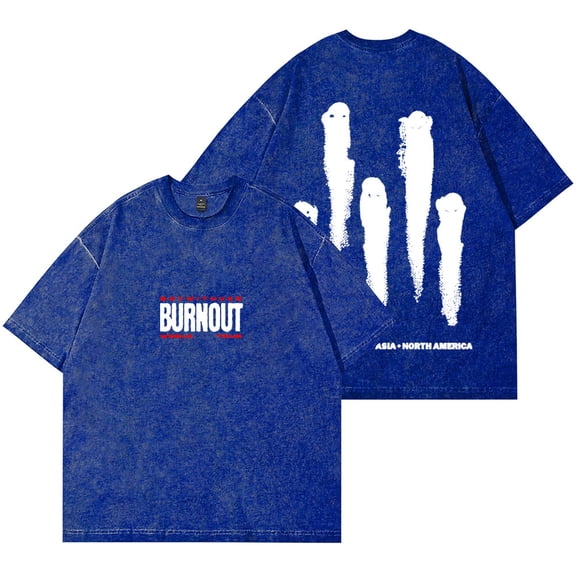 BoyWithUke Burnout Merch Wash T-Shirts Streetwear Tops Women Men Cotton Short Sleeve Tee