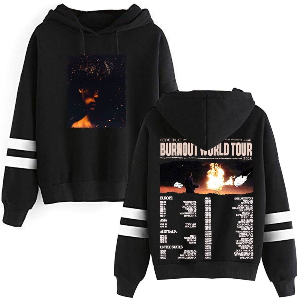 BoyWithUke Burnout World Tour 2025 Merch Pullovers Pocketless Parallel