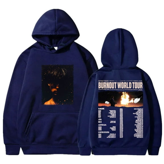BoyWithUke Burnout World Tour Hoodies Cosplay Women Men Fashion Long Sleeve Hooded Sweatshirts