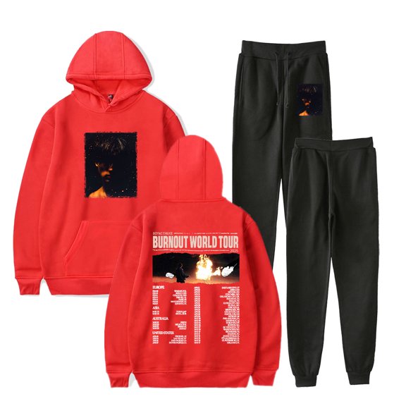 BoyWithUke Burnout World Tour Hoodies Jogger Pants Set Cosplay Women Men Fashion Sweatshirts
