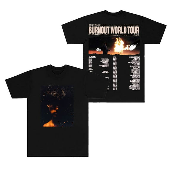 BoyWithUke Burnout World Tour T-Shirts Cosplay Women Men Fashion Crewneck Short Sleeve Tee Top