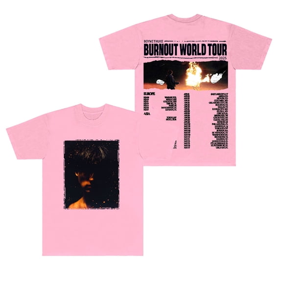 BoyWithUke Burnout World Tour T-Shirts Cosplay Women Men Fashion Crewneck Short Sleeve Tee Top