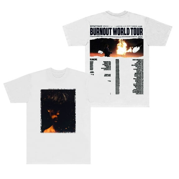 BoyWithUke Burnout World Tour T-Shirts Cosplay Women Men Fashion Crewneck Short Sleeve Tee Top