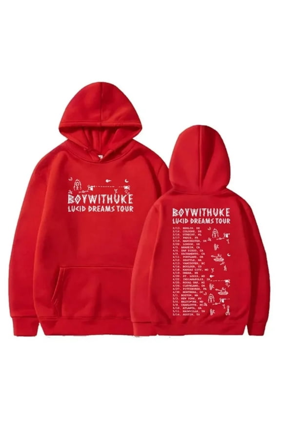 BoyWithUke Hoodies Lucid Dreams Tour Merch For Men/Women Unisex Winter Long Sleeve Sweatshirt Pullover Streetwear