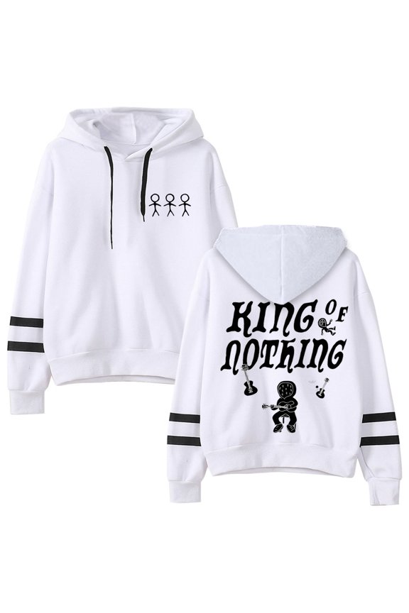 BoyWithUke King of Nothing Logo Merch Pullovers Pocketless Parallel Bars Sleeve Streetwear