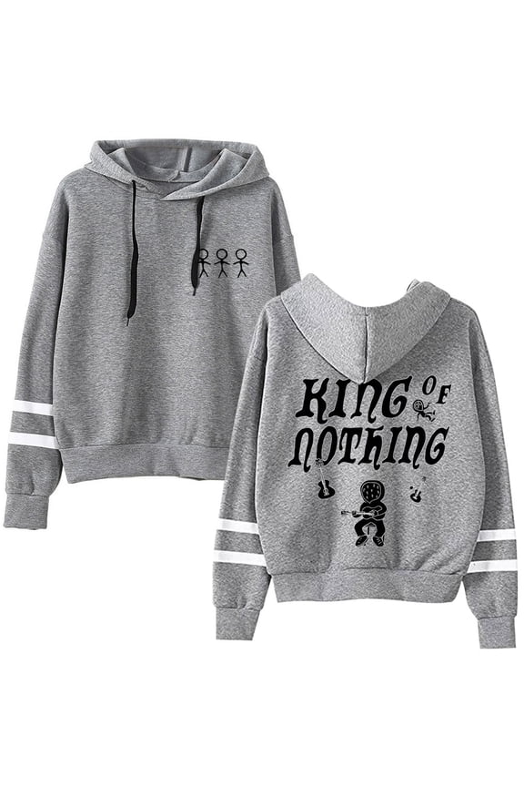 BoyWithUke King of Nothing Logo Merch Pullovers Pocketless Parallel Bars Sleeve Streetwear