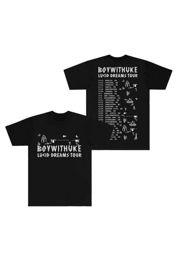 BoyWithUke Lucid Dreams Tour Merch Summer unisex fashion O-neck short sleeved T-shirt streetwear