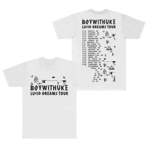 BoyWithUke T-Shirt Lucid Dreams Tour Merch Summer For Women/Men Unisex O-neck Short Sleeve Tshirt Streetwear
