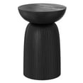 thumbnail image 1 of Boyd 13 inch Wide Solid Mango Contemporary Line Accent Table in Black, Assembled, 1 of 10