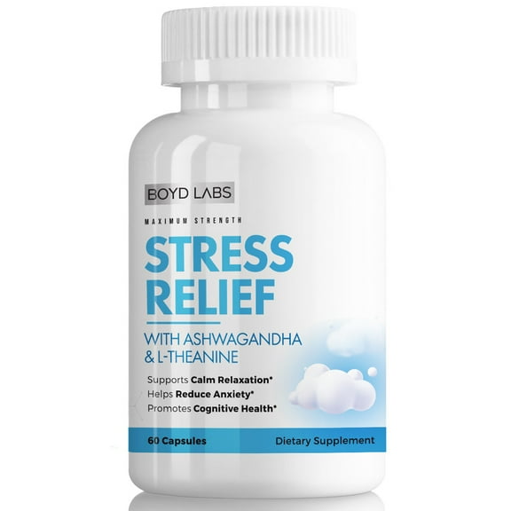 Boyd Labs Stress Relief with Ashwagandha and L-Theanine, 60 Count