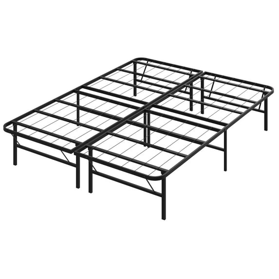 Boyd Sleep 14" Queen Size Metal Platform Bed Frame with No-Tool Assembly, Textured Anti-Slip Surface