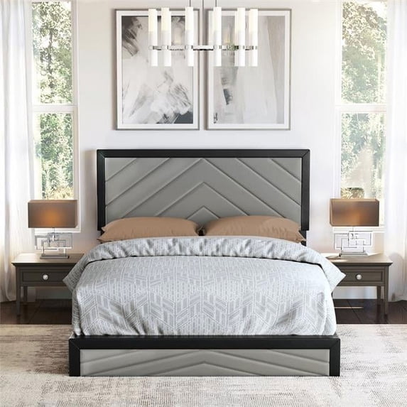 Boyd Sleep ARPBBG203DB Adrian Faux Leather Upholstered Platform Bed