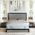 thumbnail image 1 of Boyd Sleep ARPBBG203EK Adrian Faux Leather Upholstered Platform Bed, 1 of 5
