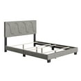 thumbnail image 1 of Boyd Sleep Aberdeen Linen Upholstered King Platform Bed Frame & Headboard, Grey, 1 of 7