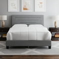 thumbnail image 1 of Boyd Sleep Cordoba Gray Linen Full Size Fully Upholstered Platform Bed Frame with Adjustable Headboard, Qualified Box Spring or Foundation Required for Use, 1 of 9