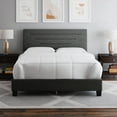 thumbnail image 1 of Boyd Sleep Cordoba Black Linen Queen Size Fully Upholstered Platform Bed Frame with Adjustable Headboard, Qualified Box Spring or Foundation Required for Use, 1 of 9
