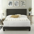 thumbnail image 1 of Boyd Sleep Florence Black Faux Leather Queen Size Fully Upholstered Platform Bed Frame with Adjustable Headboard, Qualified Box Spring or Foundation Required for Use, 1 of 14