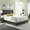 thumbnail image 1 of Boyd Sleep Florence Black Faux Leather Twin Size Fully Upholstered Platform Bed Frame with Adjustable Headboard, Qualified Box Spring or Foundation Required for Use, 1 of 13