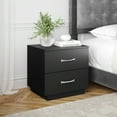 thumbnail image 1 of Boyd Sleep Hamilton Double Drawer Nightstand, Black, 1 of 8