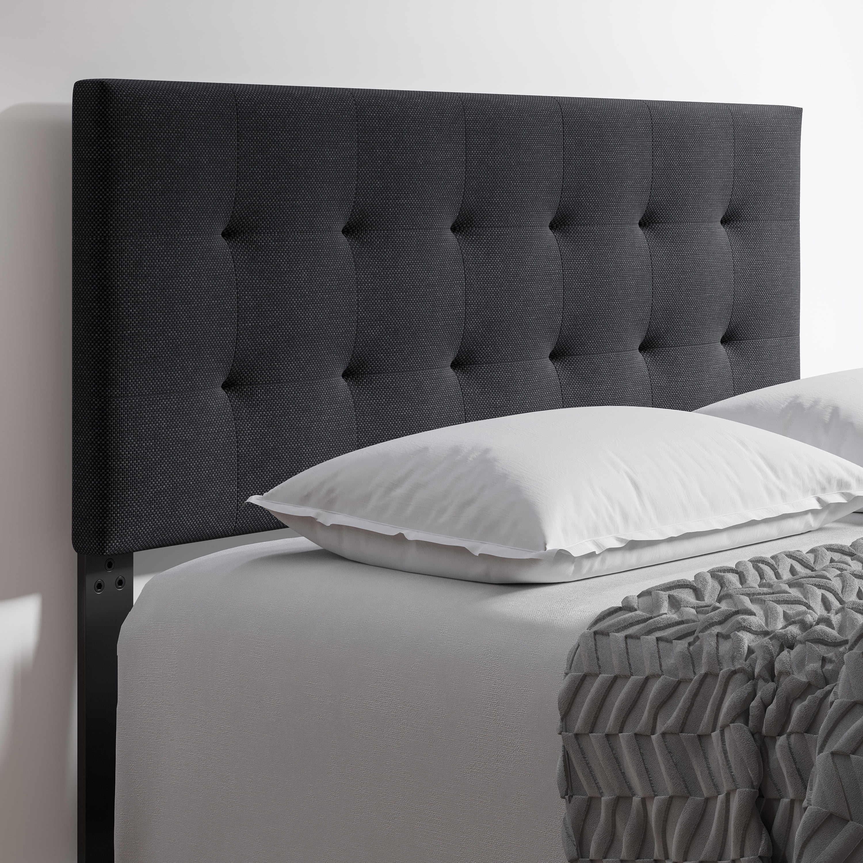 Boyd Sleep Linen Instant Adjustable Headboard, Charcoal