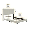 thumbnail image 1 of Boyd Sleep MIL897DB Mateo Linen Upholstered Platform Bed, 1 of 4