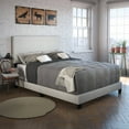 thumbnail image 1 of Boyd Sleep Milan Off White Linen Full Size Fully Upholstered Platform Bed Frame with Headboard, Qualified Box Spring or Foundation Required for Use, 1 of 13