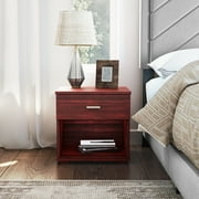 Boyd Sleep Novara One Drawer Nightstand with Open Storage, Cherry