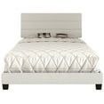 thumbnail image 1 of Boyd Sleep Ravenna Off-White Linen Queen Upholstered Platform Bed Frame with Adjustable Headboard, Qualified Box Spring or Foundation Required for Use, 1 of 11