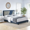 thumbnail image 1 of Boyd Sleep SAPBBG202DB Sasha Linen Upholstered Platform Bed, 1 of 5