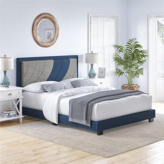 Boyd Sleep SAPBBG202DB Sasha Linen Upholstered Platform Bed