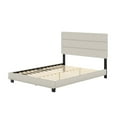 thumbnail image 1 of Boyd Sleep Sicily Off White Linen Full Size Fully Upholstered Platform Bed Frame with Adjustable Headboard, 1 of 11